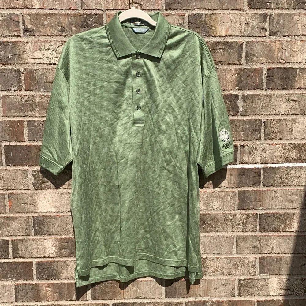 Take 50% OFF- Descente Men's Green Golf Polo Shirt, Size-L